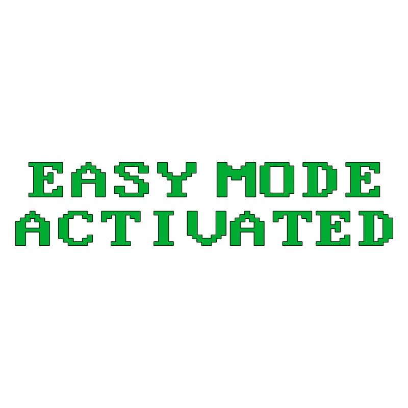 easy mode activated statement retro DOS vintage