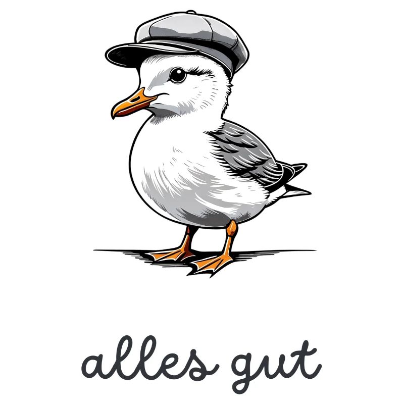 Seagull with "All good" saying