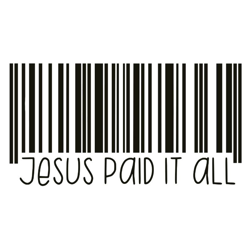 Jésus a tout payé Code-barres (noir)