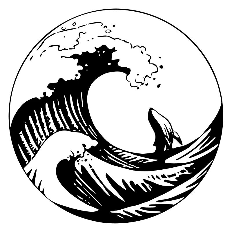 Vague de baleine de mer