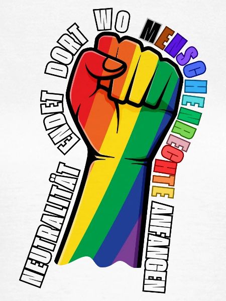Statement-Sticker Menschenrechte