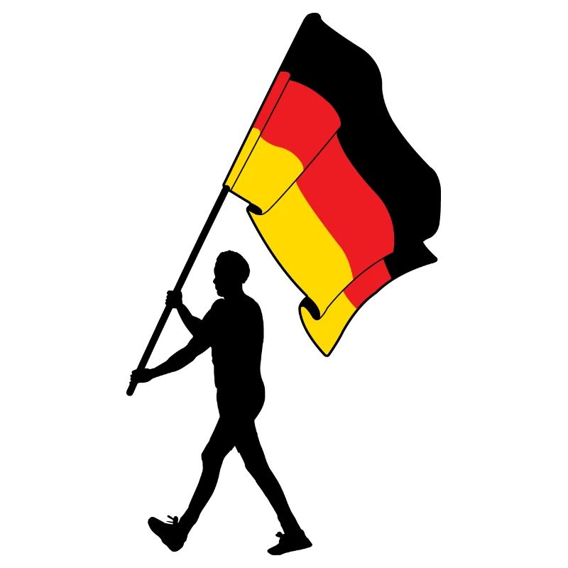 Flag Germany man walking