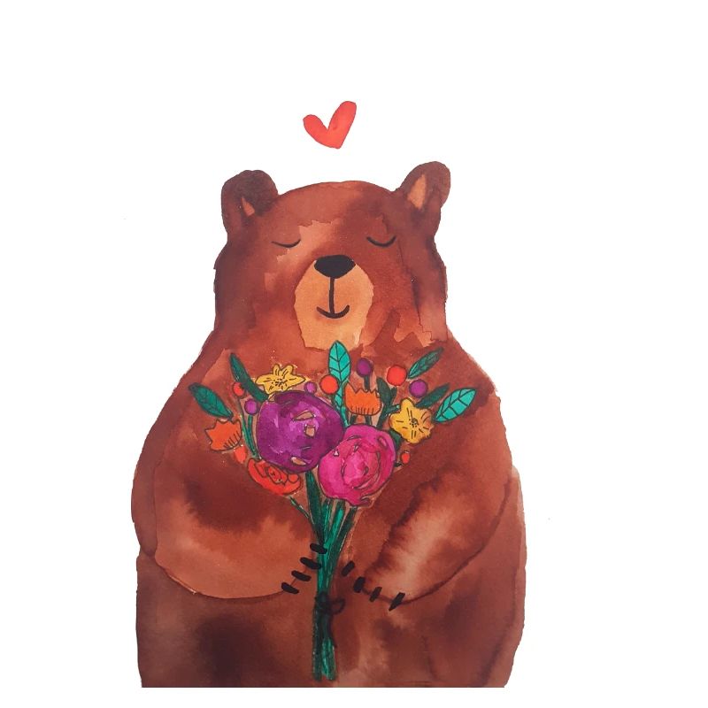 Bär - Blumenliebe