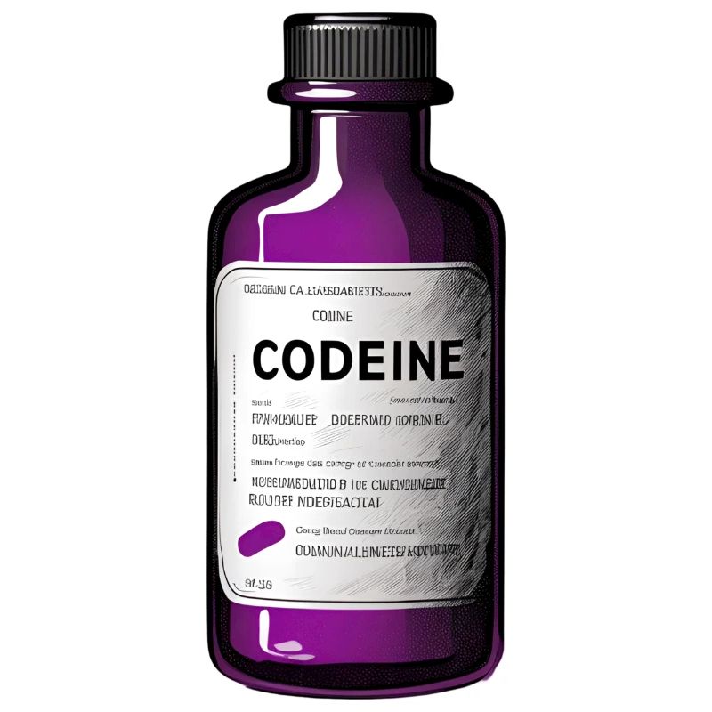 Codeine Medicine Bottle – Stylized Illustration