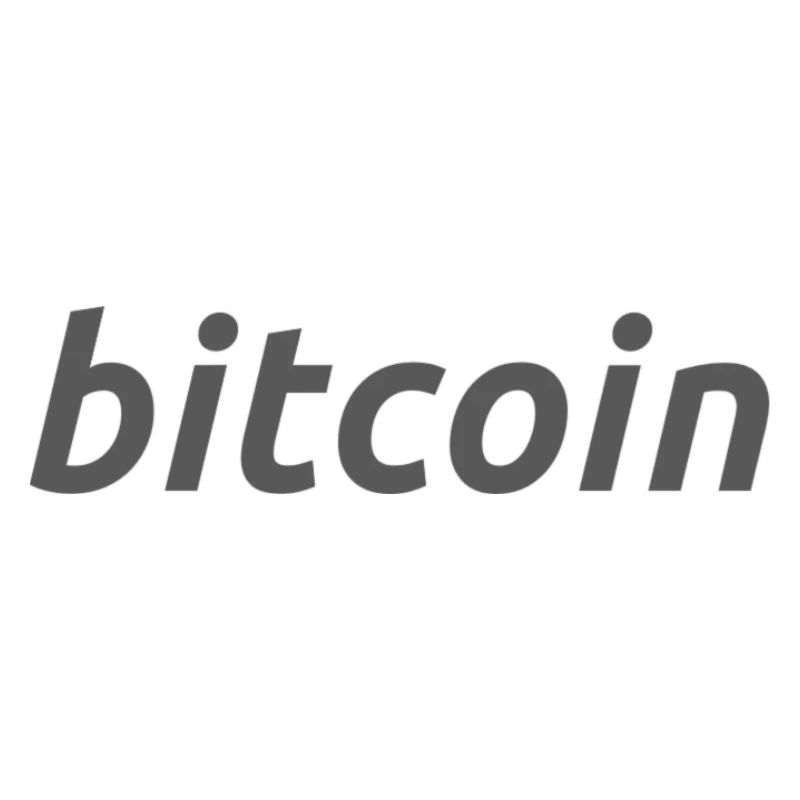 Bitcoin BTC Krypto Schriftzug