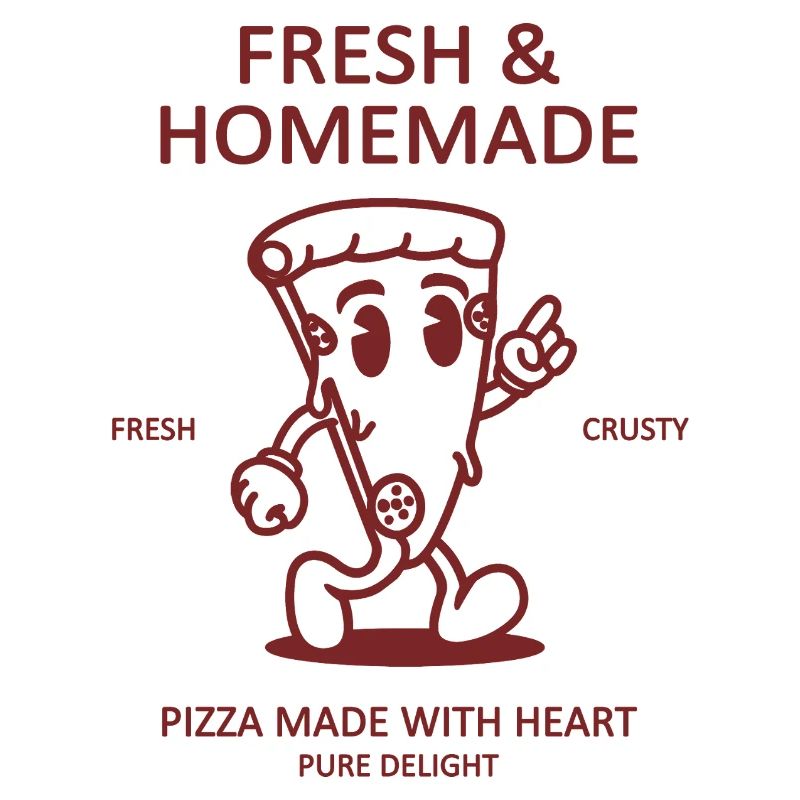 Tranche de pizza fraîche et faite maison Retro Back