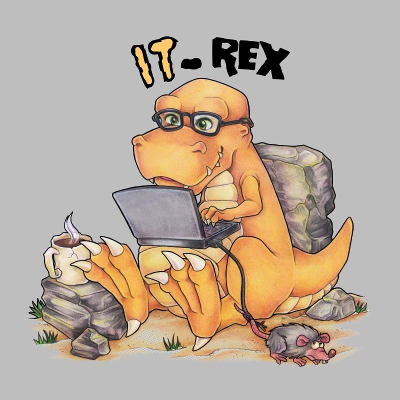 IT Rex- Lustiger Dinosaurier mit Computer
