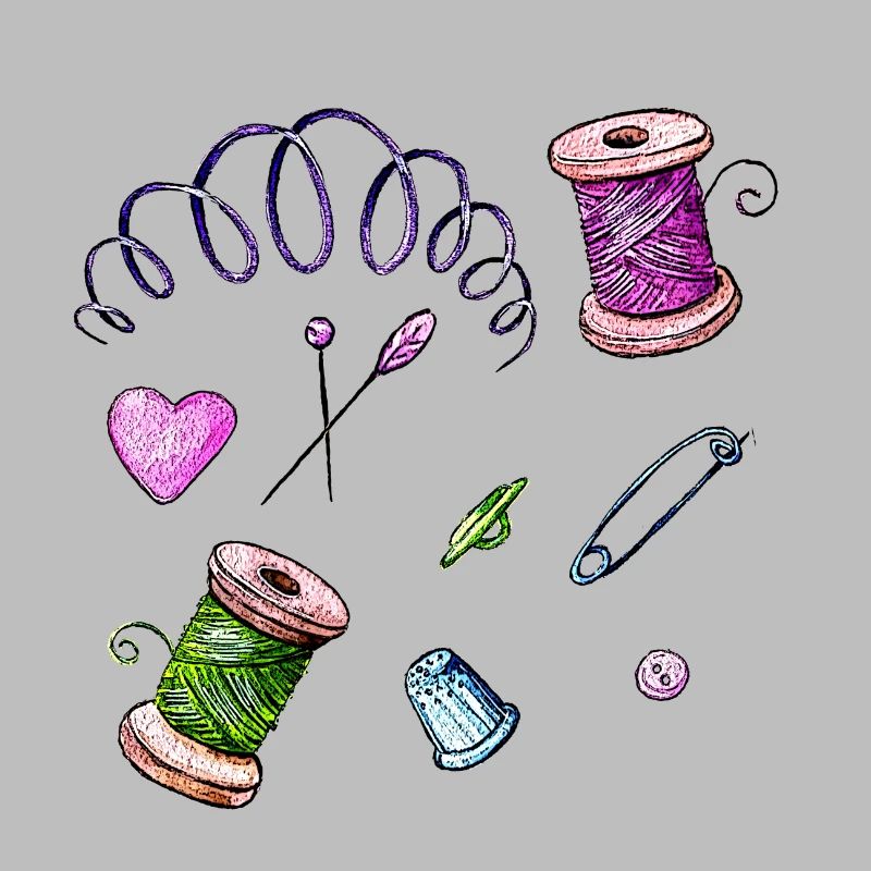 Sewing needle and thread thimble yarn pin