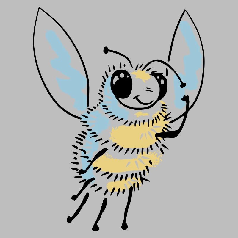 Happy bee - graphisme vectoriel
