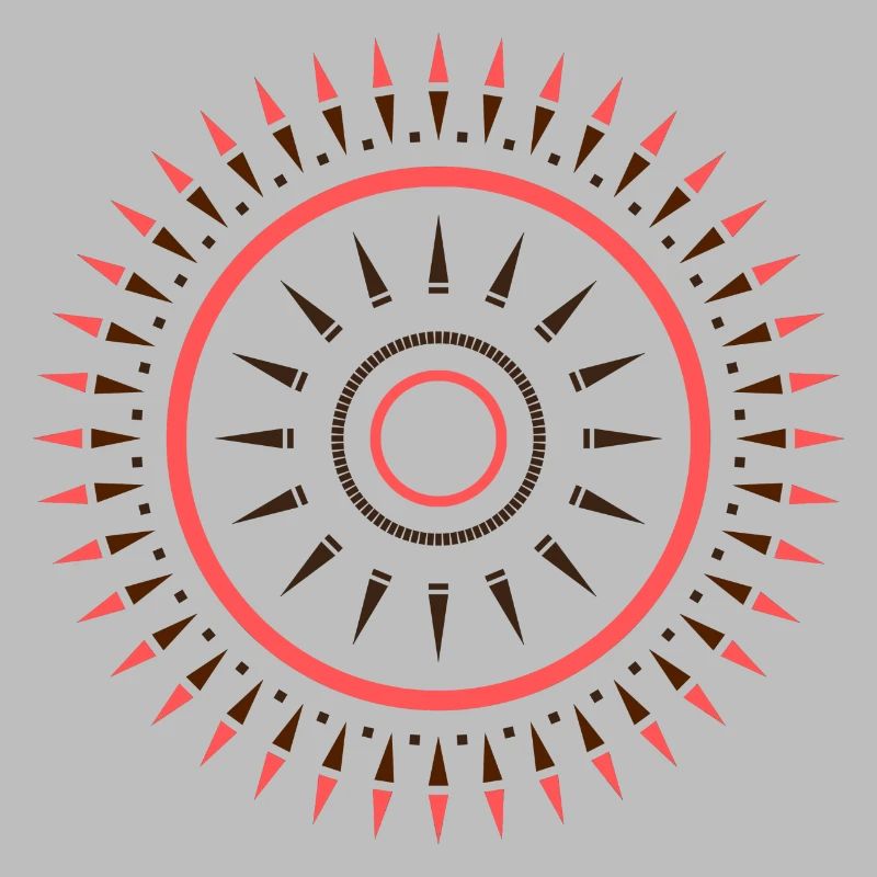 Ethno pattern earth tones coral