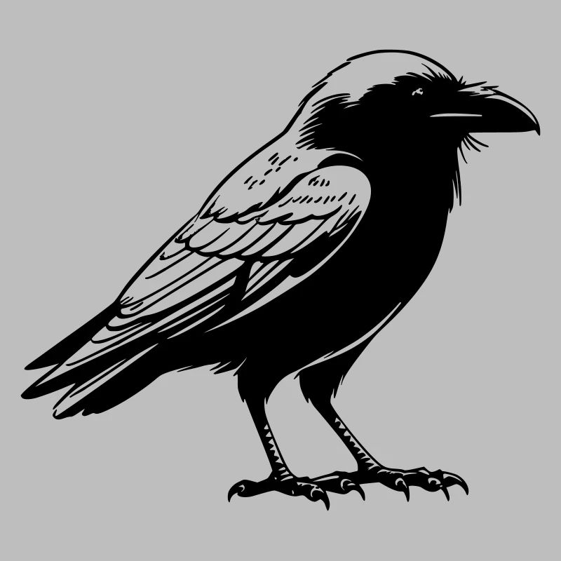 Raven as vector graphic