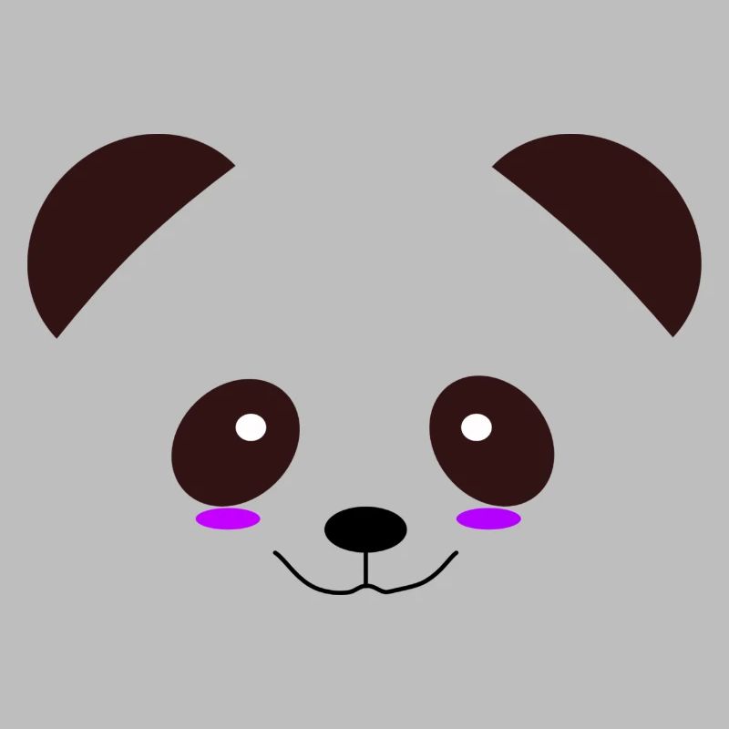 Panda mignon panda visage, panda tshirt