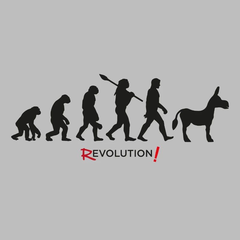 Évolution révolution humour âne cool
