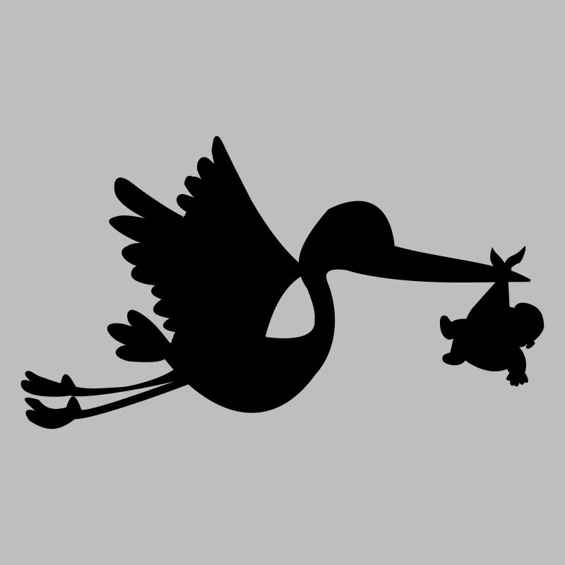cigogne avec bébé
