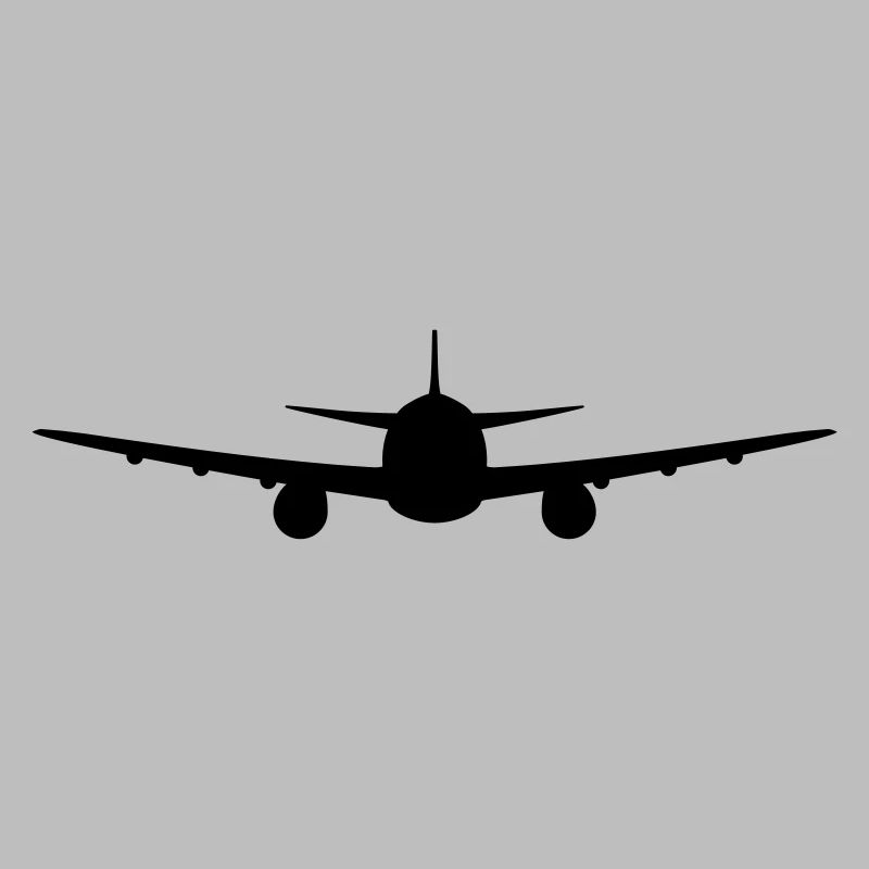 front front plane fly pilot machine jumbo jet silh