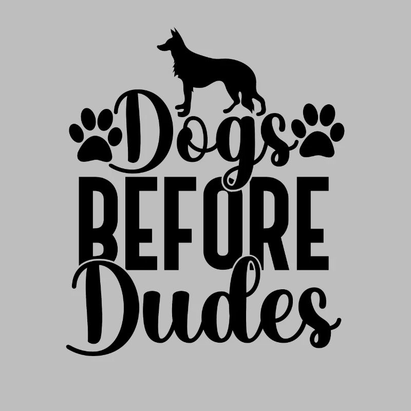 Chiens devant les gars