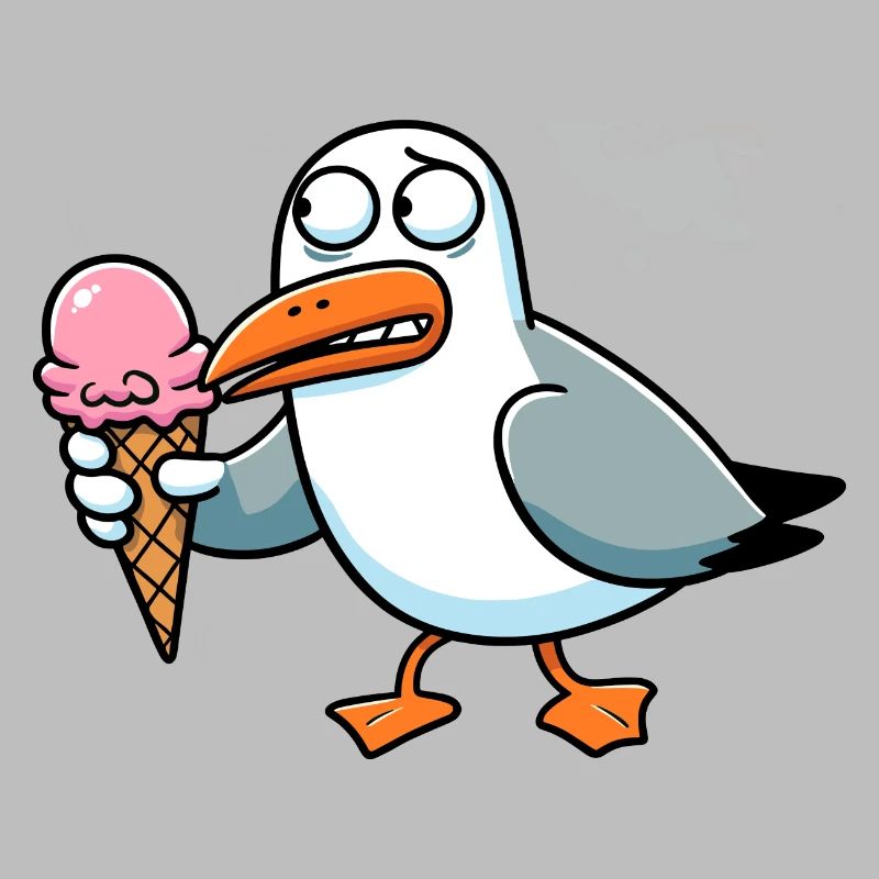 Nordsee Möwe Eis Eiscreme Waffel Feier Geburtstag