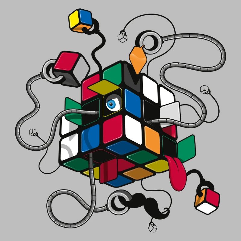 Rubik's Cube Créature Avec Tentacules