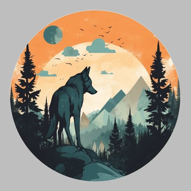 Wolf in den Bergen