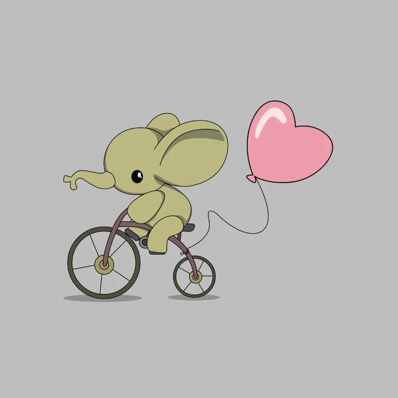 Radelnder Elefant