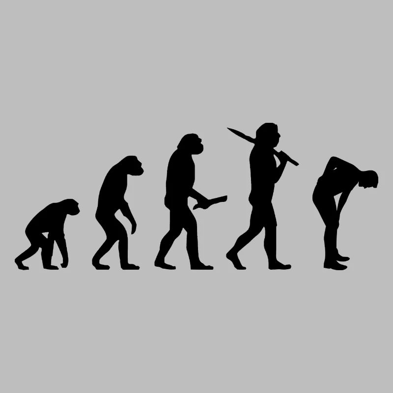 Evolution Back Pain Fun Funny IT Home Office