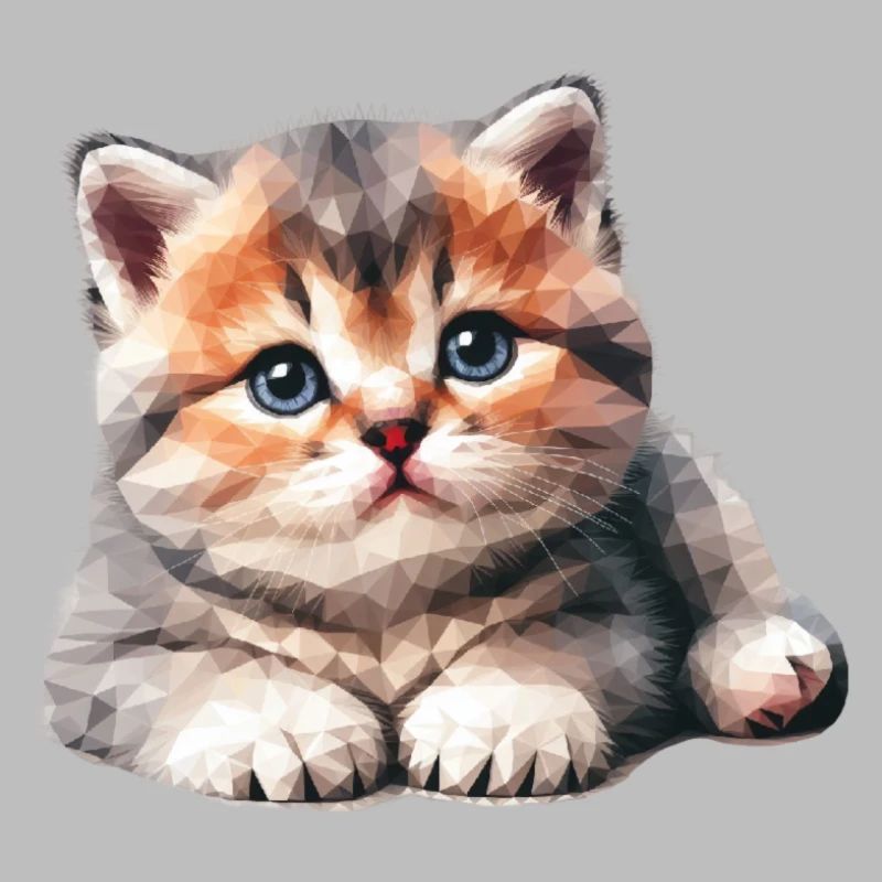 Cute Kitten Polygon