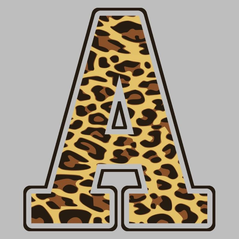 Letter A Leopard pattern
