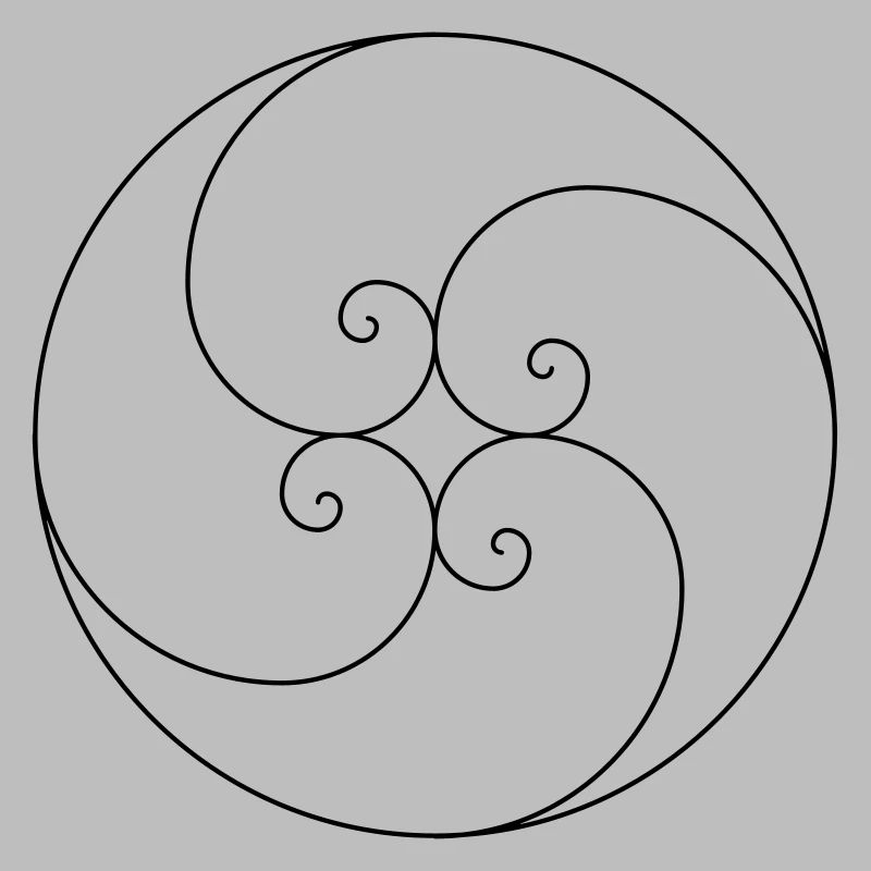 Fibonacci Spirals Golden Ratio Geometry Phi