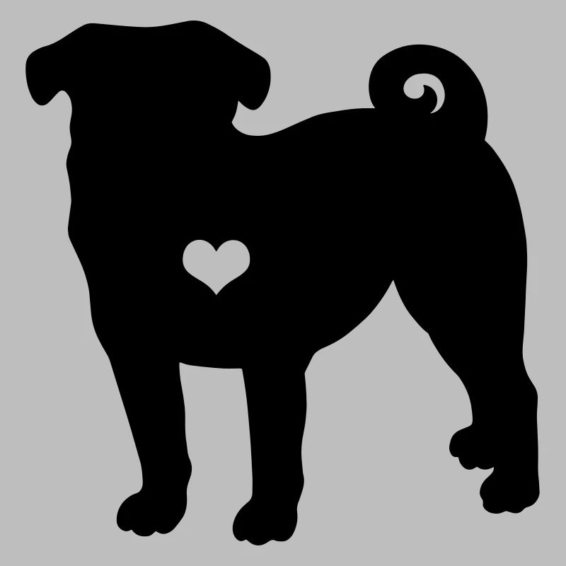 Mops Pug Herzschlag Hundehalter Geschenk