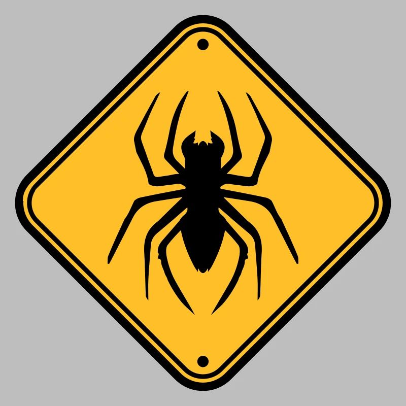 shield warning caution hazard caution zone spider