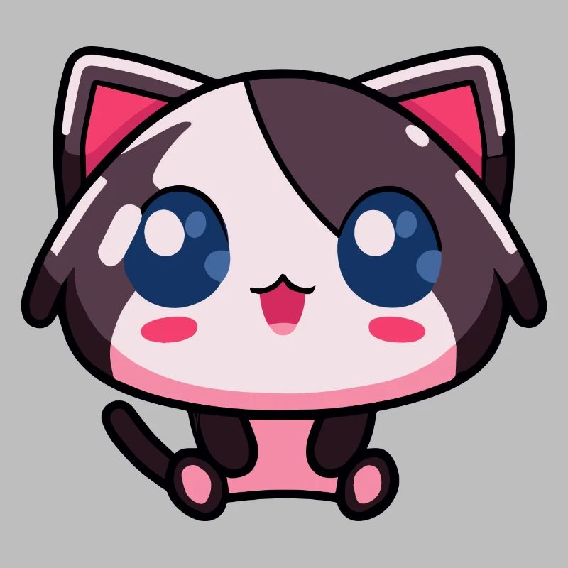 Kawaii Chibi Cat - Mignon chat rose d’anime