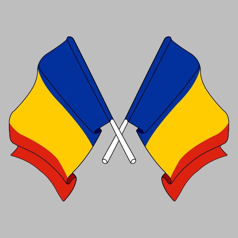 Deux drapeaux Drapeau de la Roumanie, drapeau horizontal m
