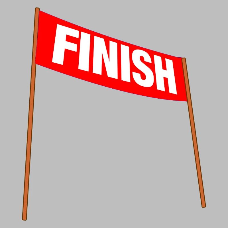 Bannière rouge avec FINITION – Vous avez réussi !