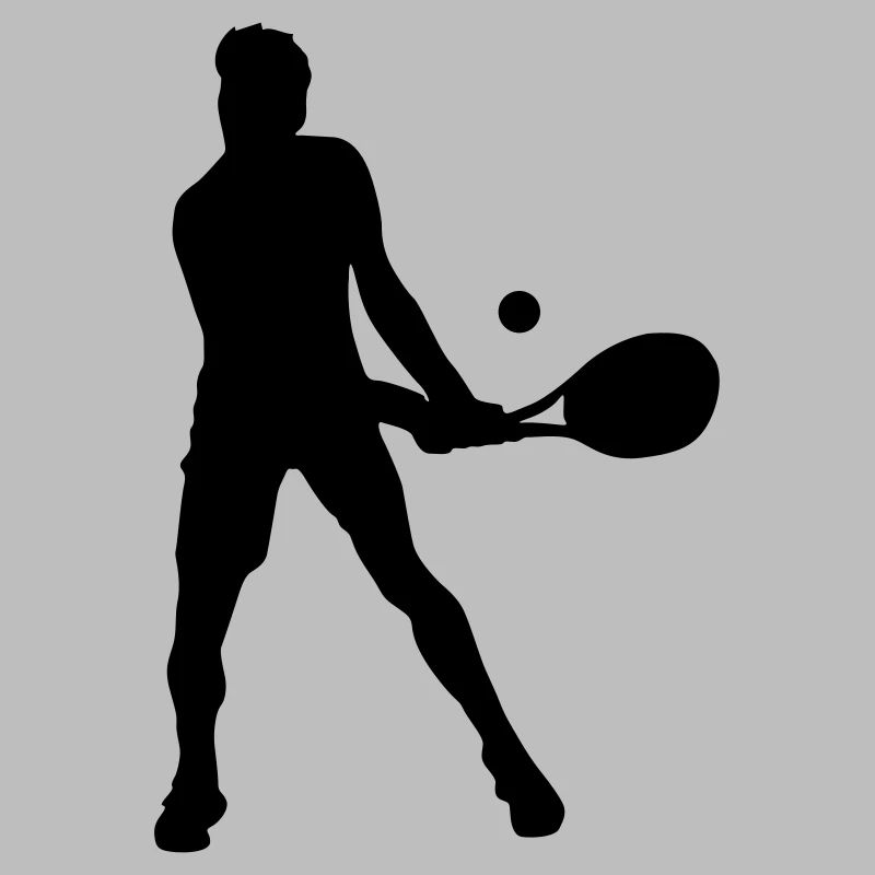 Squash player silhouette