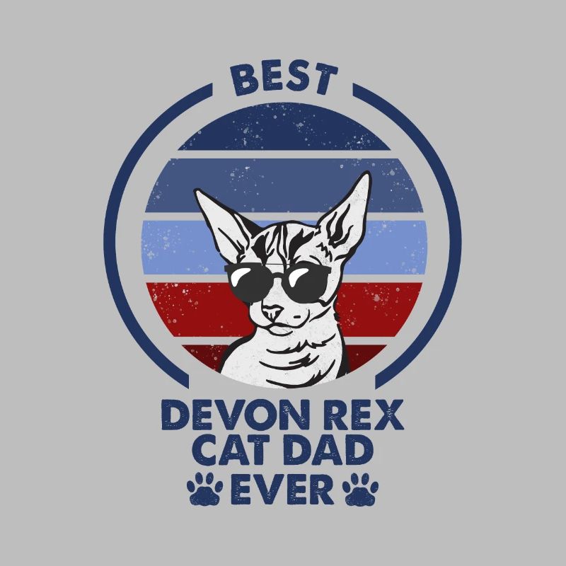 Cat Dad - Devon Rex Cat