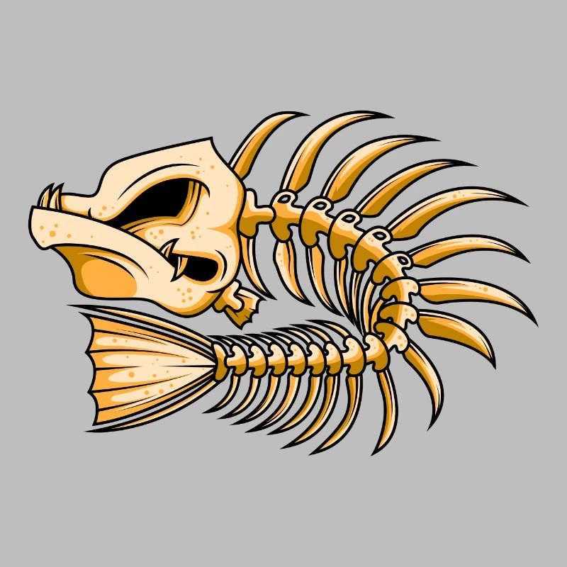 fish bones skeleton fish
