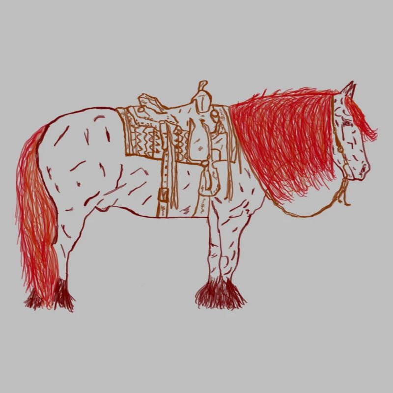 Cheval avec selle