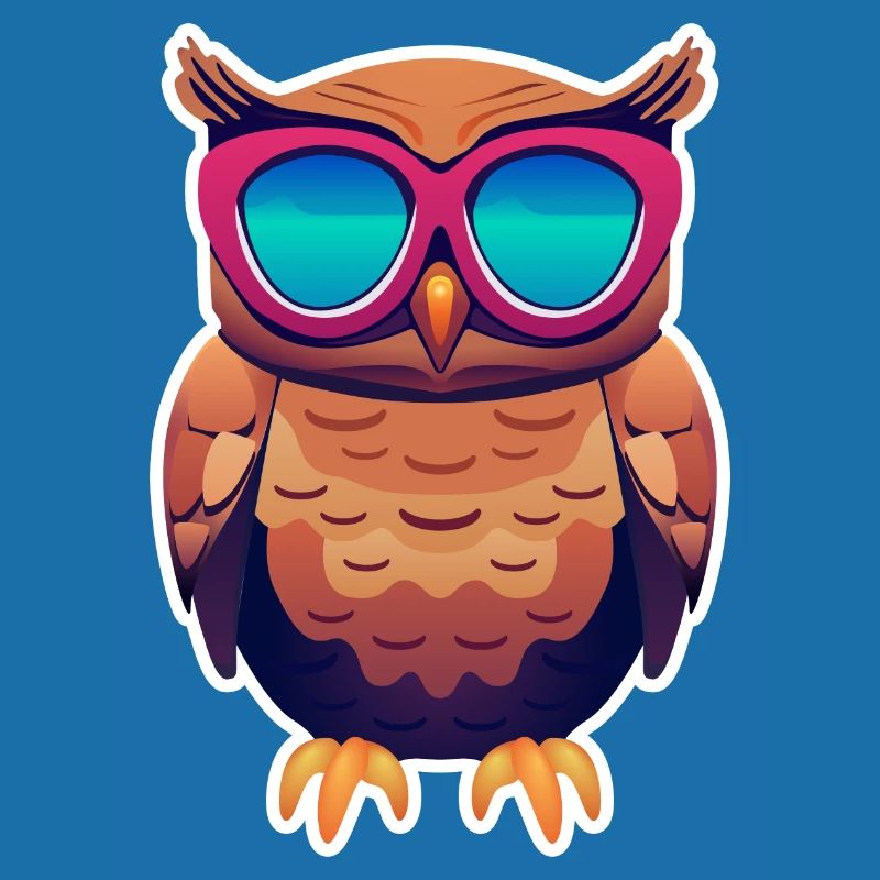 coole Eule mit Sonnenbrille