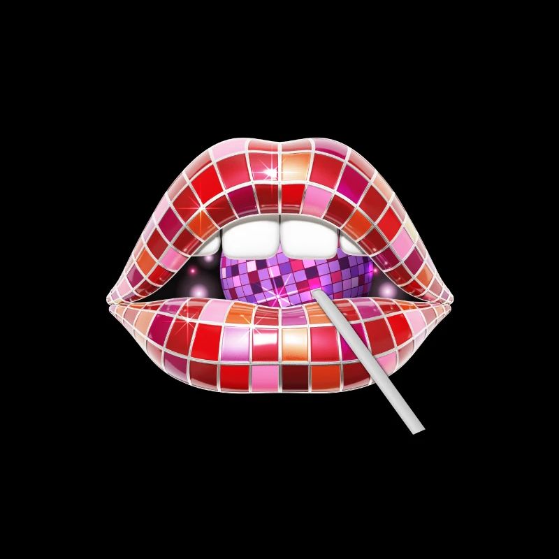 Disco Lips with Lollipop