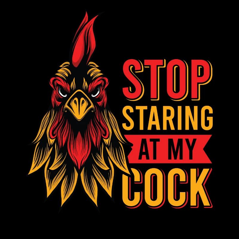 Funny Rooster Stop Staring at My Cock Nerd