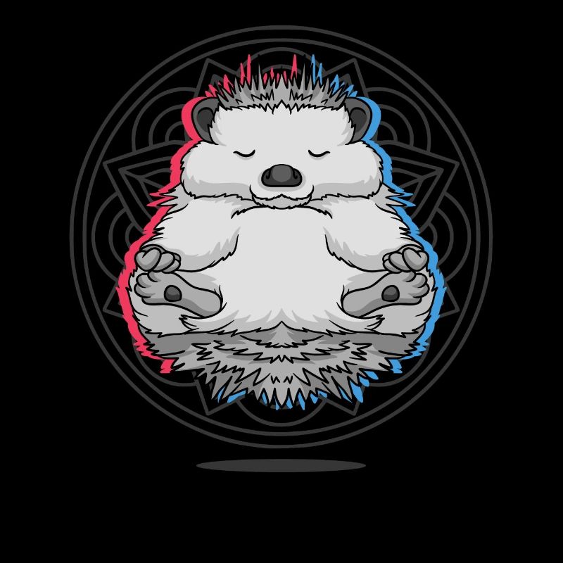 Namaste Hérisson Mandala Lotus Méditation Hérisson