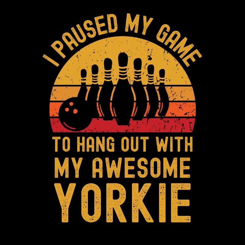 Bowling und Yorkshire-Terrier