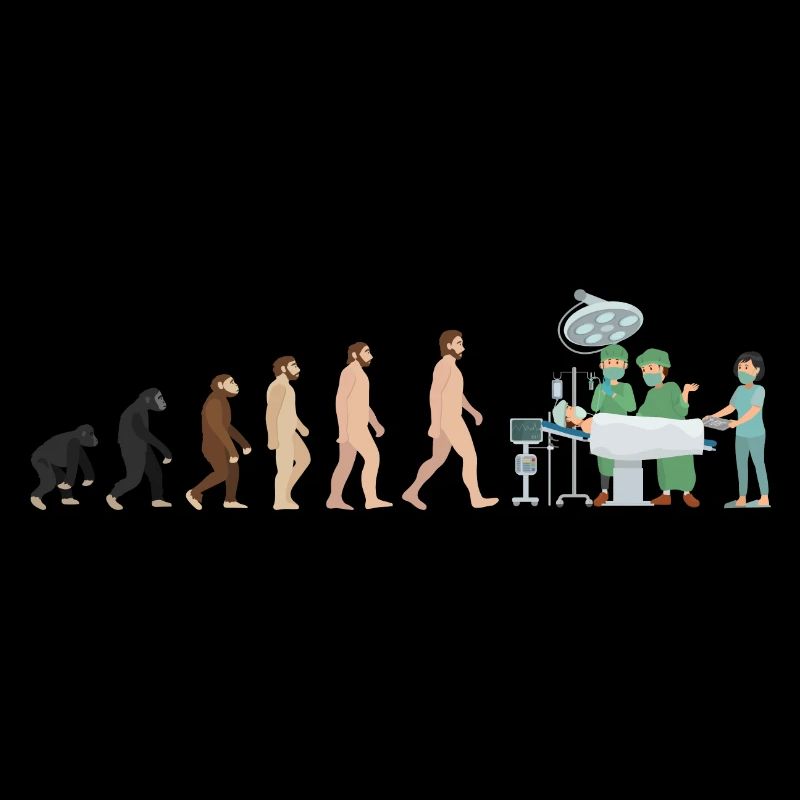 Chirurg Evolution Chefarzt Operation Geschenk