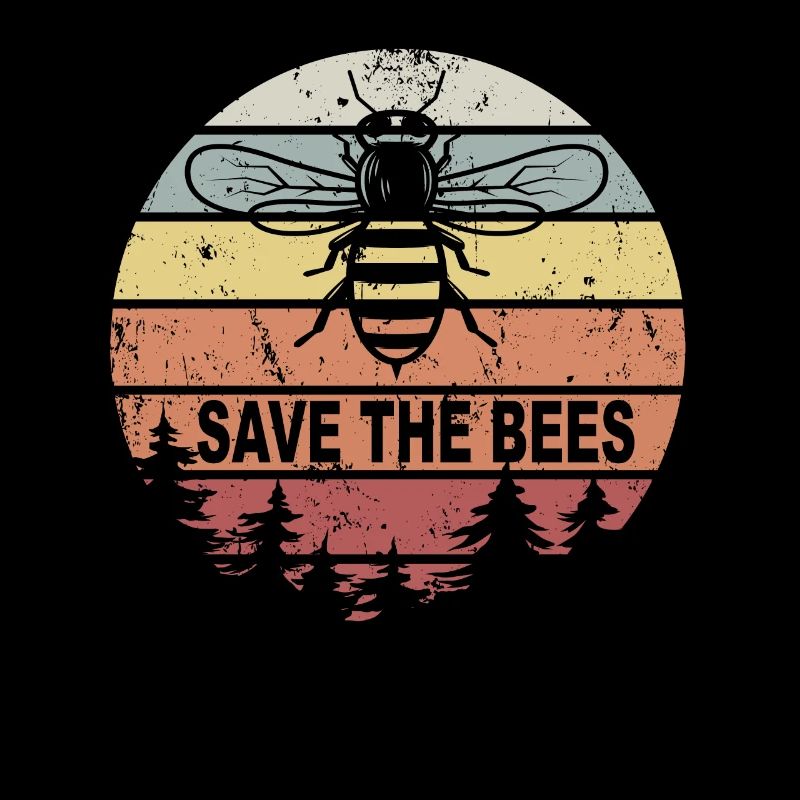 Retro Honey Bee Save The Bees Honey Bee Beekeeper