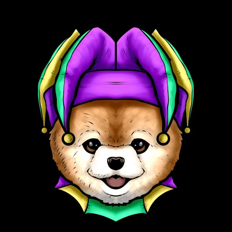 Ours mignon avec chapeau bouffon pour Mardi Gras