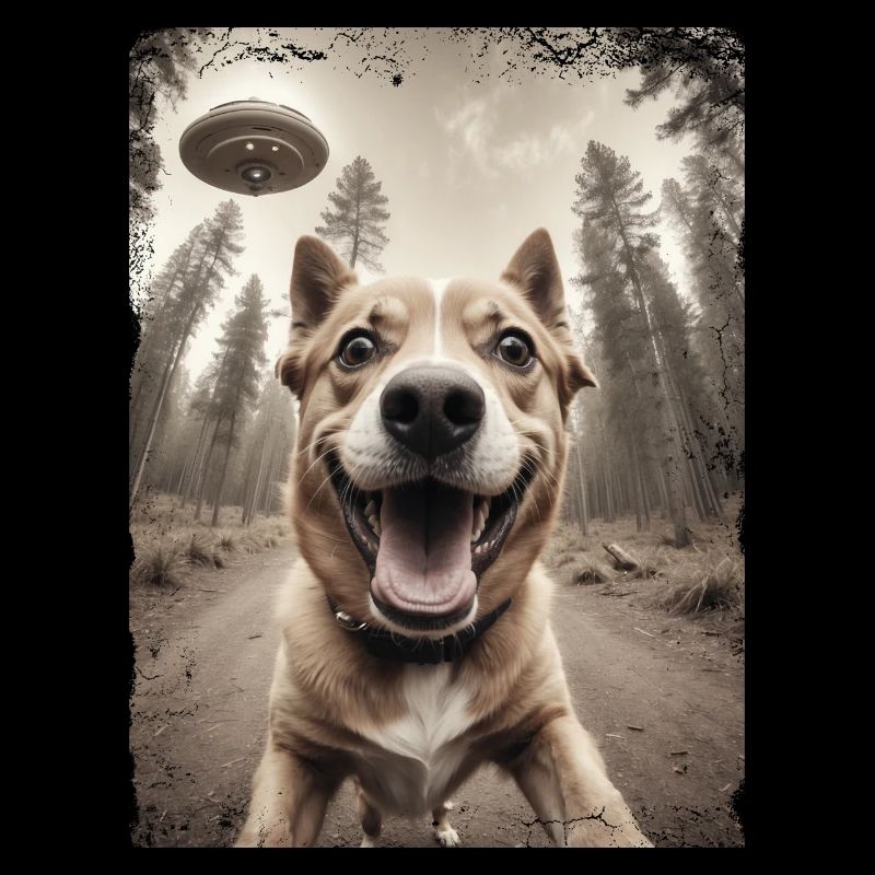 Chiens Selfie Vaisseau spatial extraterrestre drôle