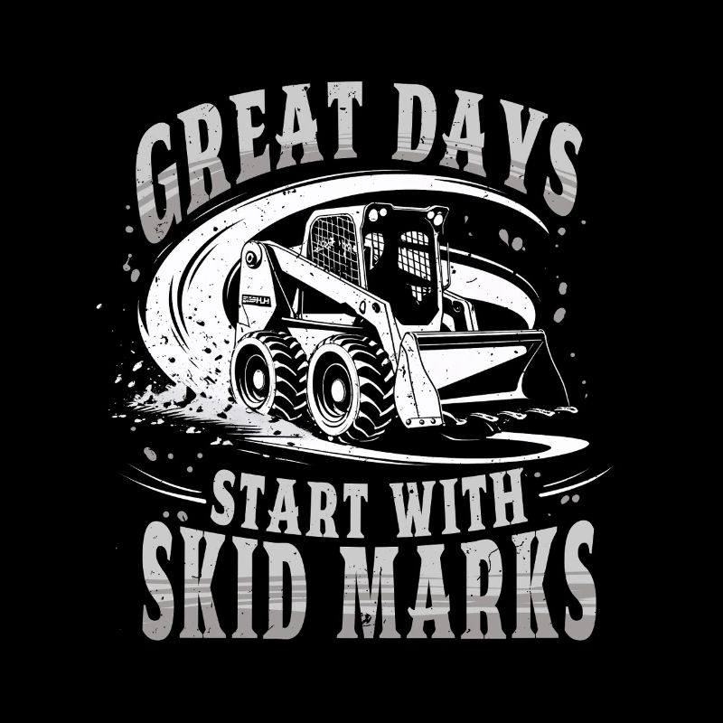 Kompaktlader Skid Steer Operator Skid Marks