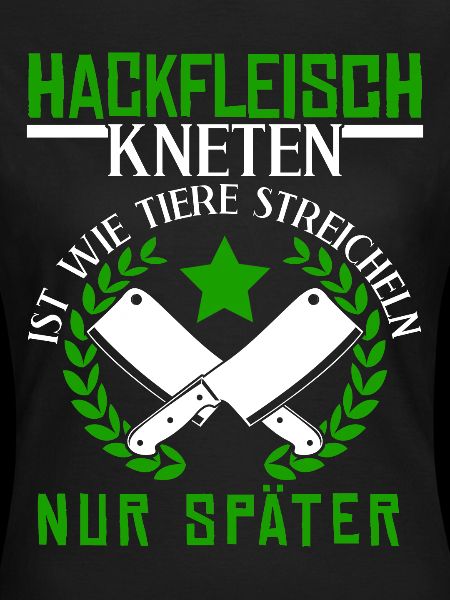 Metzger Fleischer Hackfleisch kneten