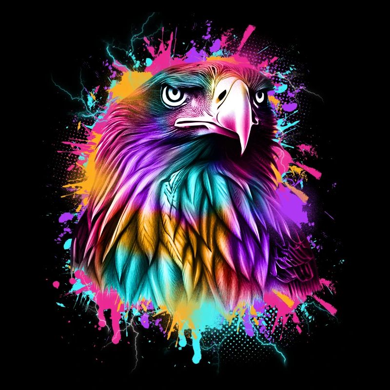 Eagle Graffiti Colorful