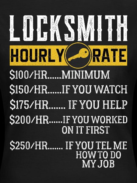 Locksmith Hourly rates Locksmith